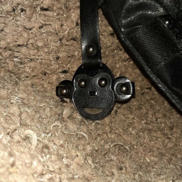 KIPLING-Black Coated Leah w/City Monkey-Messenger/Cross/Shoulderbag-Excellent - Picture 7 of 9